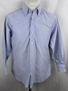 Proper Cloth Clark Royal Blue Oxford Button Down Shirt Untucked 16 31 Cotton